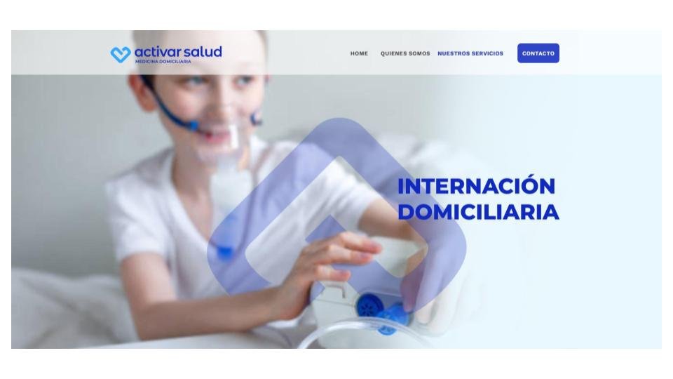 Aplicación de la identidad en la sección Internación Domiciliaria del sitio web