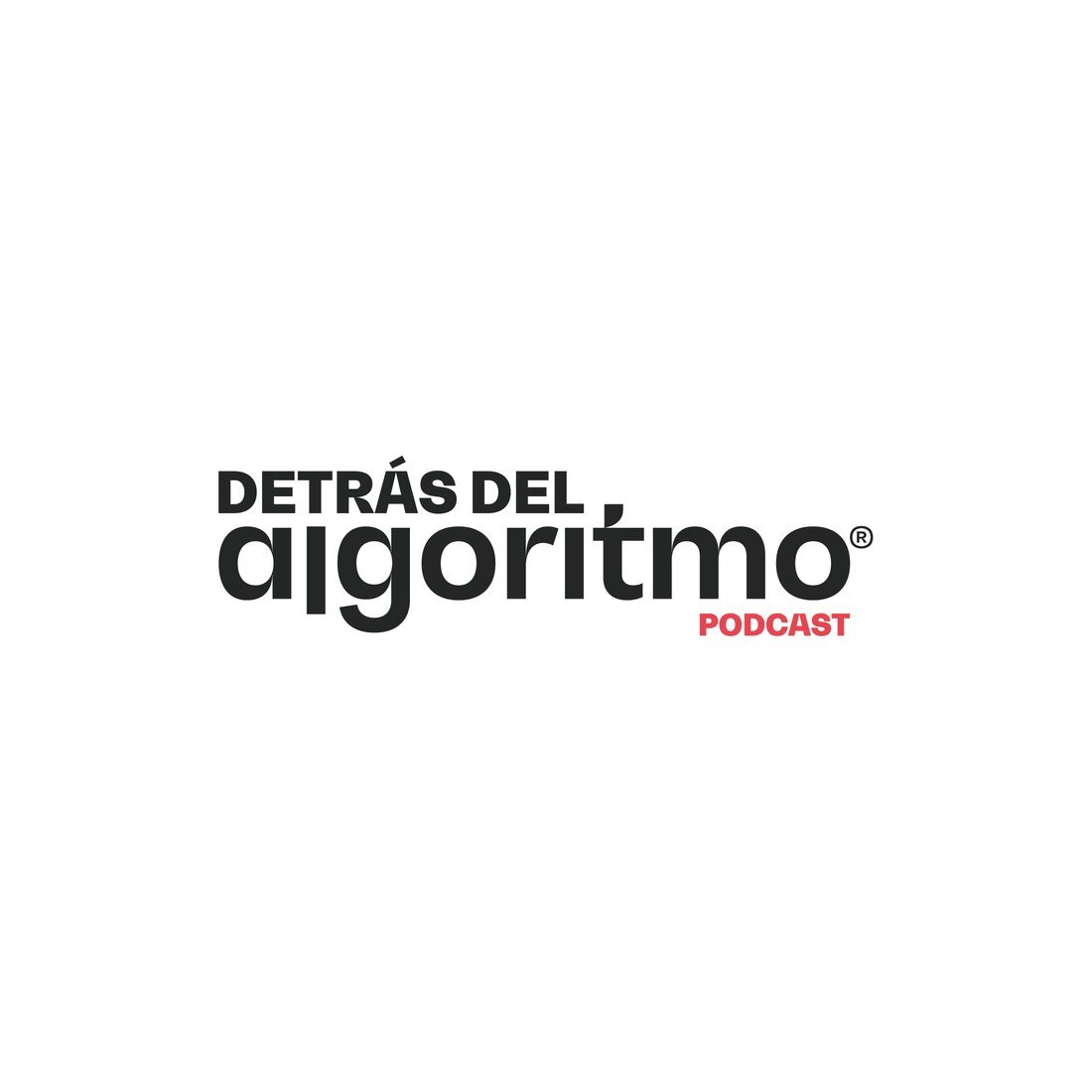 Logo de Detrás del Algoritmo sobre fondo blanco