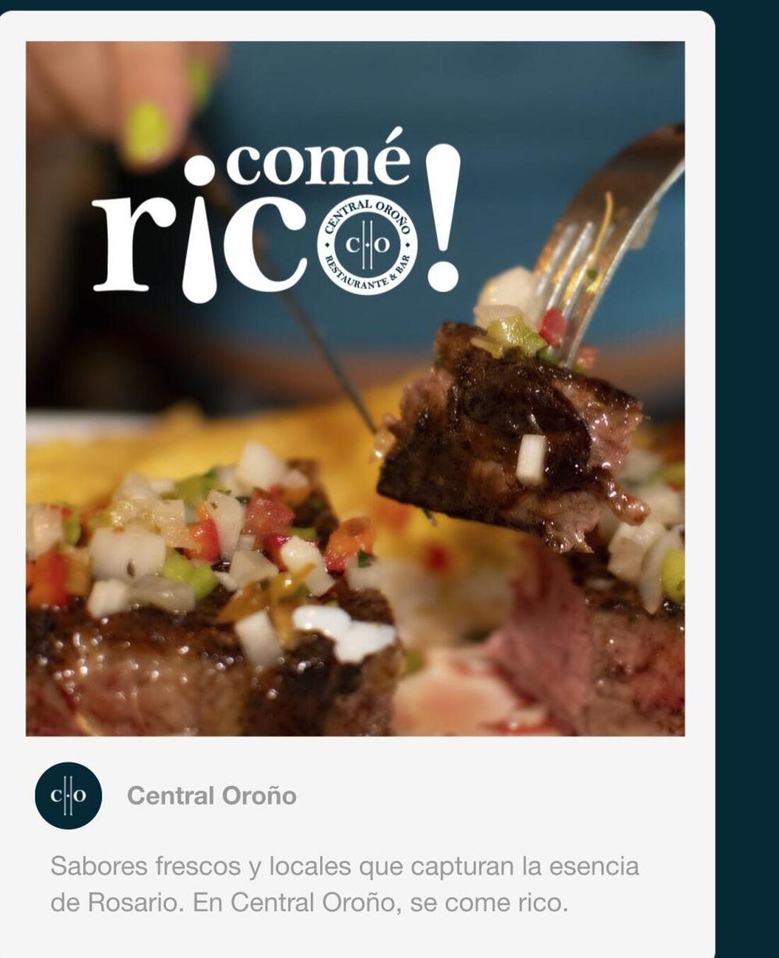 Pieza de campaña 'Comé rico', Central Oroño